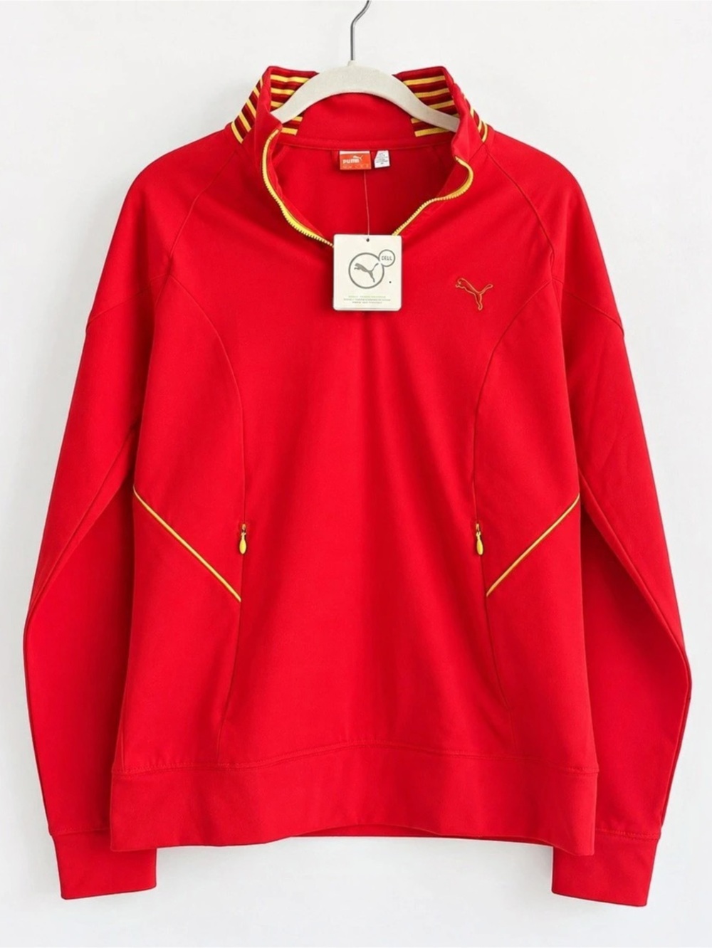 Puma Black Butte Ranch Red Quarter Zip Pullover NWT XL StormCELL